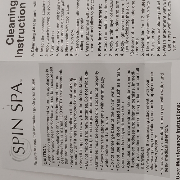 New Spin Spa Set One for Body and one for Face in Box - Picture 6 of 7